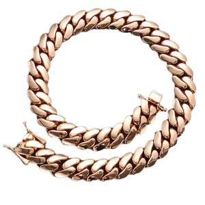 สร้อยคอฮิปฮอป NUOYA แบบ Cuban Link หนา 22 มม. ทองเหลืองชุบทองคำขาว 18K เรียบหรู ยาว 18 นิ้ว เหมาะสำหรับงานหมั้นหรือเป็นของขวัญ - Product Image 1