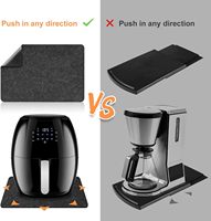 Vente en gros de tapis antidérapant résistant à la chaleur pour appareils de cuisine, tapis de protection en feutre pour friteuse à air, mixeur, cafetière, grille-pain