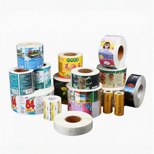 Autocollants adhésifs en gros Rouleau en plastique Emballage pour l'industrie des boissons Bocaux/canettes alimentaires d'épices étanches et étanches à l'huile personnalisables - Product Image 2