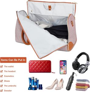 Không thấm nước nhăn-miễn phí phù hợp với tàu sân bay chuyển đổi Carry-on Duffel ngăn giày có thể gập lại Trọng lượng nhẹ túi may mặc cho doanh nghiệp - Product Image 2