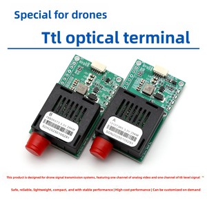 מודול משדר-מקלט אופטי TTL LHGD DC5.5-26V מחומר ABS, תבנית פרטית עבור יישומי <span class=keywords><strong>FPV</strong></span> UAV אוויריים וקרקעיים, סיב אופטי - Product Image 2