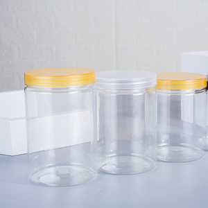 Wholesale Free Samples 500ml Empty PET <b>Plastic</b> Snack <b>Jars</b> with Screw Top Lids for Sugar & Candy Food Packing - Product Image 3