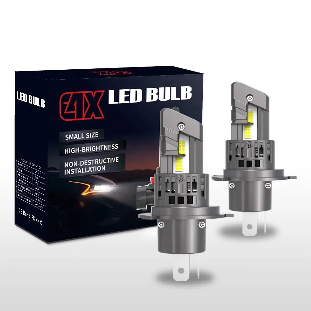 Werkseitig bester Preis E4X 1:1 H4 H13 9004 9007 H7 H8 H11 super helle 4000LM LED-Scheinwerfer lampe mit Lüfter