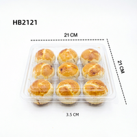 Boîte d'emballage alimentaire en plastique transparente jetable pour pâtisserie, vente en gros, pour desserts et gâteaux