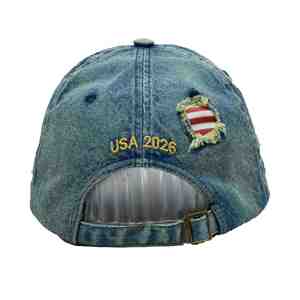 Casquette de baseball 250e anniversaire du football en PVC, 6 panneaux, réglable, pour hommes et femmes, avec logo personnalisé, États-Unis, Canada, Mexique - Product Image 3