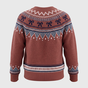 Plus Size <b>Women</b> Knit Sweater Mock Neck Jacquard Pullover Long Sleeve Crew Neck <b>Christmas</b> <b>Jumper</b> - Product Image 4