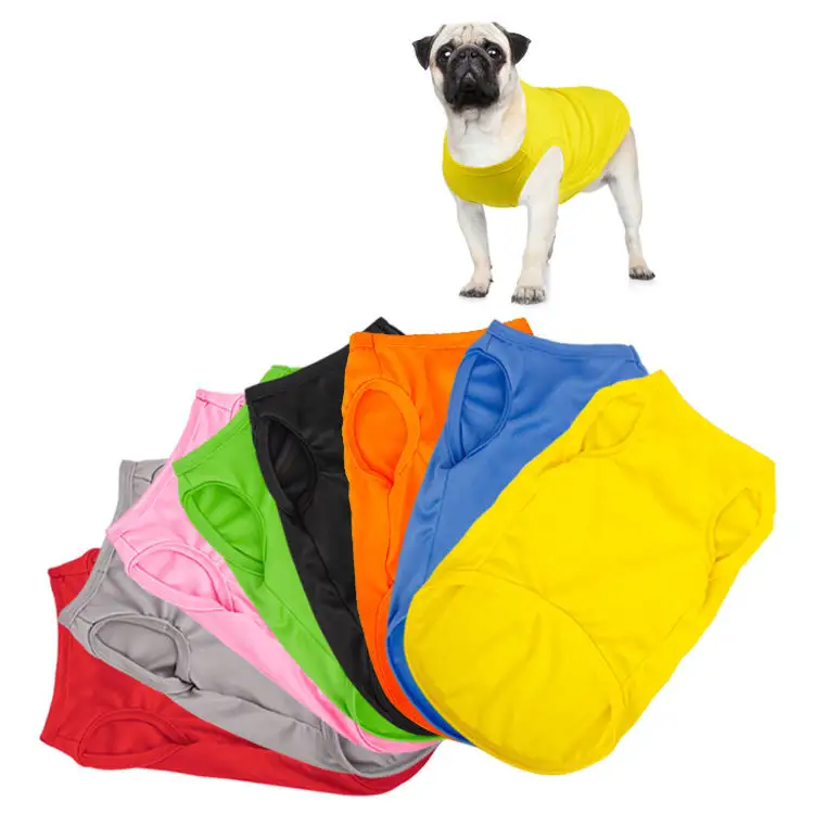 ペットの犬のための卸売空白のTシャツ、空白のTシャツ中国卸売、空白の犬のTシャツ、ペットの夏服