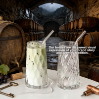 Botol Minuman Kaca 500ml Grosir, Kaca Bening, untuk Cold Brew, Jus, Kopi, Teh Susu, Logo Custom, Pasokan Langsung Pabrik