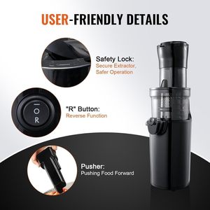 Big Mouth Electric Juicer Extractor <b>Machine</b> Stainless Steel Fruit Vegetable Orange <b>Juice</b> Cold Press Masticating Slow Juicer - Product Image 4