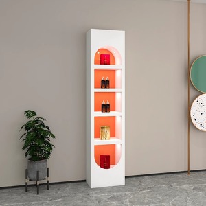 Étagère murale moderne rétroéclairée pour présentoir de cosmétiques, gondole de vente au détail, vitrine arquée pour magasin et salon - Product Image 4