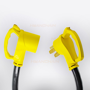 Dây chuyển đổi RV 10ft 30 đến 50amp có khóa xoắn dây nguồn NEMA 14-50p đến 14-50r 6/3 + 8/1 STW dây RV Chống nước ngoài trời - Product Image 3