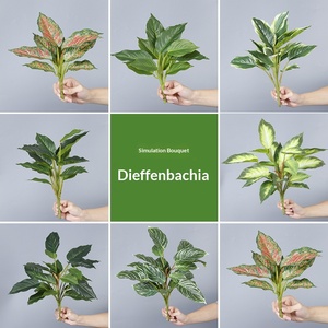 Lot d'accessoires pour mur végétal vert, décoration intérieure, feuilles artificielles, ornements verts, fleurs artificielles, plantes artificielles - Product Image 2