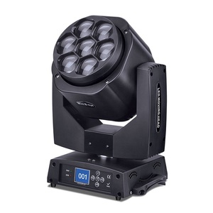 Projecteur de scène <span class=keywords><strong>LED</strong></span> 145W RGBW DMX512 4-en-1 avec zoom, mini tête mobile, effet faisceau multicolore 540/270 Pan/Tilt pour discothèque, DJ, <span class=keywords><strong>bar</strong></span> - Product Image 1