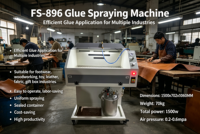 Machine à pulvériser la colle pour chaussures FS-896, à usage professionnel, pour colle aqueuse et colle blanche, 220V 1500W