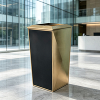 Poubelle de sol MAX pour hôtel - Poubelle de luxe moderne en acier inoxydable écologique de qualité supérieure, design élégant et durable