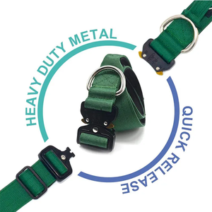 <span class=keywords><strong>Collar</strong></span> de perro grande personalizado profesional de nailon ultra ancho resistente de 4 cm <span class=keywords><strong>Collar</strong></span> de perro táctico de acero inoxidable - Product Image 6