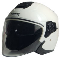 Casque de moto tout-terrain homologué DOT, demi-face, ABS, pour motocross, dirt bike, course, avec visière transparente et fixation rapide