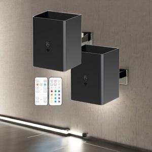 Lámpara de Pared LED Recargable por USB con Control Táctil y Remoto, Luz Blanca Cálida RGB Regulable, Diseño Moderno para Sala de Estar - Product Image 1