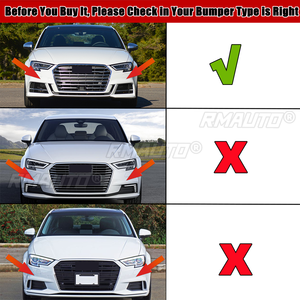 Kit de carrosserie détachable 4 pièces pour pare-chocs avant de voiture, lèvre de spoiler, séparateur, diffuseur, noir brillant pour Audi A3 S-line / S3 2017-2019 - Product Image 6