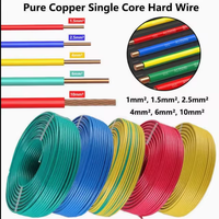 Cable Eléctrico de Cobre Sólido BV 1.5mm2 2.5mm2 con Aislamiento de PVC para Cableado Doméstico, Directo de Fábrica en China