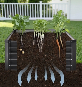 Jardinera Rectangular Galvanizada de Instalación Rápida, Resistente a la Oxidación, Personalizable, para Cultivo de Tomates, Pimientos y Hierbas - Product Image 6