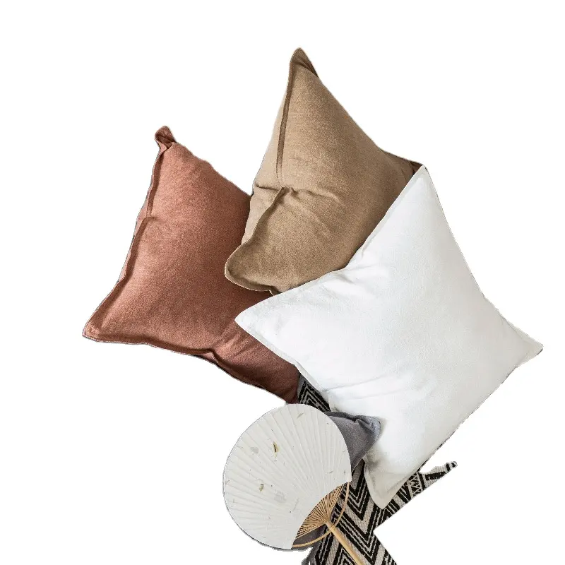 Bán Buôn Rắn Linen Và Bông Cushion Covers Trang Trí Siêu Mềm Sofa Cushion Cover