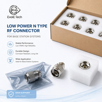 Conector Coaxial RF Macho Tipo N de Baja Potencia EvolE Tech EVOL-128, 50 Ohmios, DC-11GHz, Pin de Cobre Chapado en Oro para Estación Base de Telecomunicaciones