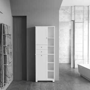 <span class=keywords><strong>Armoire</strong></span> <span class=keywords><strong>de</strong></span> rangement moderne en MDF durable, haute et grande, pour <span class=keywords><strong>salle</strong></span> <span class=keywords><strong>de</strong></span> <span class=keywords><strong>bain</strong></span>, hôtel, maison, <span class=keywords><strong>avec</strong></span> <span class=keywords><strong>panier</strong></span> à <span class=keywords><strong>linge</strong></span> et tiroirs - Product Image 3
