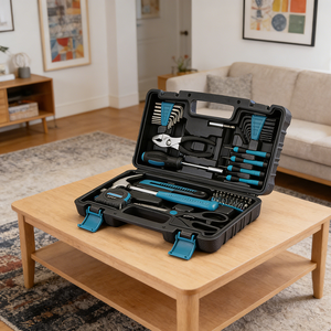 39-Piece Household Hardware Combination <b>Tool</b> <b>Set</b> Manual Toolbox Hard Case Carbon Steel <b>Hand</b>-Powered for Home Use Cross-Border - Product Image 3