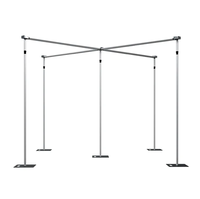 Nouvelle tendance support de toile de fond en aluminium robuste 5-8 'de large X 5-8' de haut tuyau et kit de drapé pour les décorations de fête d'événements de mariage