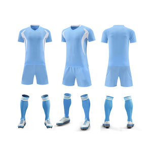 Divisa da <span class=keywords><strong>Calcio</strong></span> Unisex in Poliestere 100% Traspirante e Morbido, Bianco e Nero, Manica Corta, Servizio OEM all'Ingrosso - Product Image 5