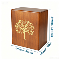 Urna Funeraria de Madera Hecha a Mano para Cenizas Humanas Adultas, Urna Conmemorativa de Madera Sólida Premium con Marco para Fotos, Venta al Por Mayor