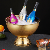 Seau à Glace de Restaurant en Acier Inoxydable, Bacs à Boissons pour Traiteur, Rafraîchisseur à Vin, Seau à Champagne, Cuvette à Glace