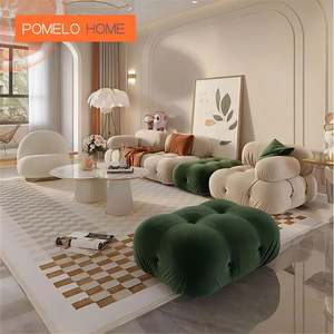 Canapé modulaire de haute qualité AntNovelty, 3 places, tissu bouclé, velours, ensemble pour salon, canapé Mario Bellini - Product Image 2