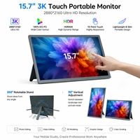 Écran externe portable tactile IPS 3K de 15,7 pouces 2880*1620 avec support rotatif pour ordinateur de bureau, ordinateur portable, Switch, Xbox, PS4, TV