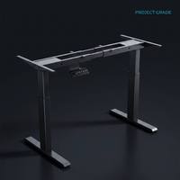 Cadre de bureau électrique réglable à double moteur, pieds et barres transversales, haute capacité de charge, stable, pour utilisation en bureau commercial et pour projets.