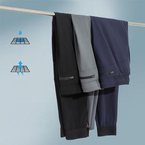 Pantalones Deportivos de Nailon de Secado Rápido para Hombre, Pantalones de Gimnasio para Correr, con Elástico y Bolsillo, para <span class=keywords><strong>Deportes</strong></span> al Aire Libre - Product Image 2