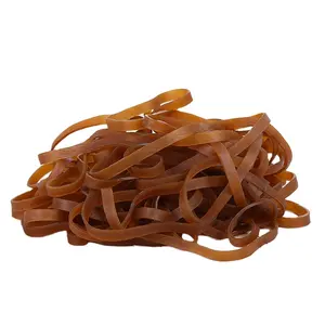 Durable Wide Flat Solid Brown Color Natural Rubber Band - Unbreakable Elastic rubber products use in Industrial