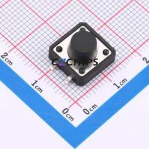 ZX-QC1212-7.5TP Tactile Switch SMD-4P,12x12mm Switch Single Pole Single Throw Round Button 2.6N Vertical Mount - Product Image 1