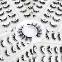 Faux cils en vison synthétique, effet naturel, volumineux et légers, en bande, lots de 5, 10 ou 16 paires, en gros