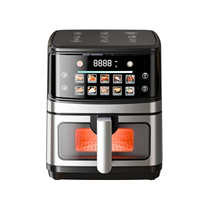 Freidoras Eléctricas Multifuncionales de Gran Capacidad (6L, 8L, 10L, 12L, 15L) con Control Digital, Freidora de Aire Inteligente, Venta al Por Mayor