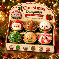 Boîte Mystère de Noël : Jouets Squishy en Gros, Jouets Anti-Stress à Presser, Balle Scintillante Colorée, Coffret Cadeau de Fêtes pour Enfants
