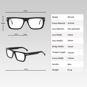 <span class=keywords><strong>Gafas</strong></span> Ópticas <span class=keywords><strong>Rectangulares</strong></span> Clásicas al por Mayor, Montura Gruesa de Acetato Vintage, <span class=keywords><strong>Gafas</strong></span> con Protección Anti-Luz Azul para Hombres, Mujeres y Unisex - Product Image 4