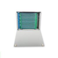 Kotak Terminal optika pemasangan rak 1U 2U 4U Panel tambalan serat optik ODF Harga baki sambungan Unit 12 24 48 72 144 288 Port inti