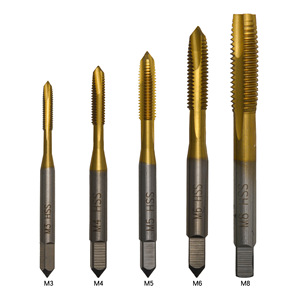 High-Speed Steel Screw Taps M2 M2.5 M3 M3.5 M4 M5 M6 TiCN Coated Machine Use Metric Chip Free Taps - Product Image 2