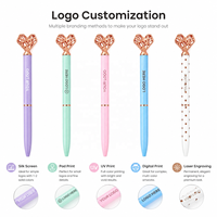 Creative Hollow Heart Shape Ballpoint <strong>Pen</strong> Cute Ins Style Metal Accent Click <strong>Pen</strong> for Students School Office Writing Supplies