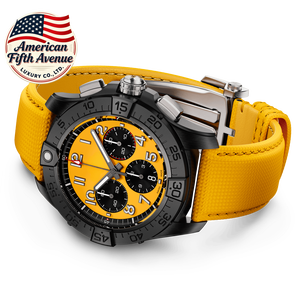 Montre de luxe tendance pour homme 7A Avenger Mission Nocturne avec cadran jaune, aiguilles lumineuses, étanche, bracelet, calendrier, breitlines - Product Image 5
