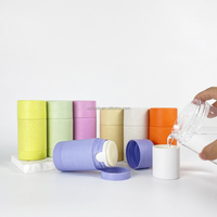 Contenant de déodorant rechargeable de 45 ml, baril en papier, bâton de cire pour cheveux en paille de blé écologique, personnalisation, emballage cosmétique, flacon