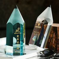 Trophée en cristal haut de gamme personnalisable, design créatif pour cadeau de la Journée des enseignants, souvenir ou récompense de concours
