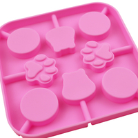 Moule à sucettes en silicone pour bonbons durs, 8 cavités, formes pieds et tête d'ours, échantillon gratuit usine 289